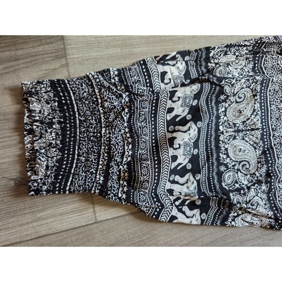 Caroline Morgan Womens Bohemian Elephant Print Elastic Waist Harem Pants Size 14 - Picture 3 of 6